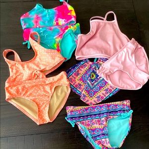 Girls Bikini Swim Lot of 4 sz 7/8